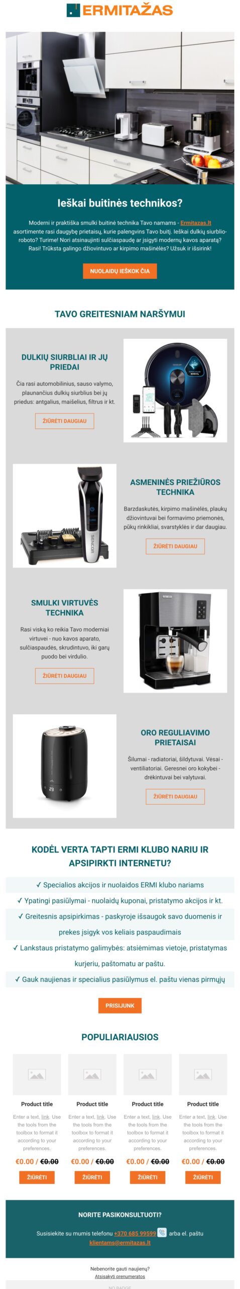 WFMA agency Email Marketing for Ermitažas eCommerce